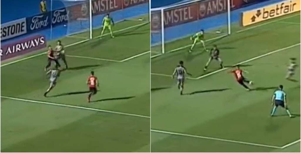 Asistencia de pecho y le rompió el arco: golazo de Cerro Porteño