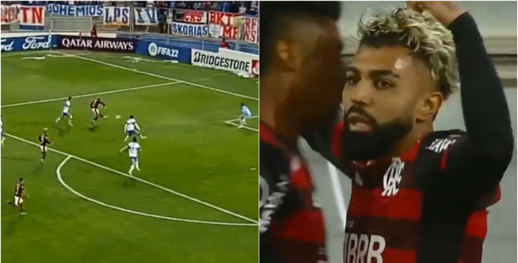 Gabigol no te perdona: le quemó el arco al portero con este zurdazo