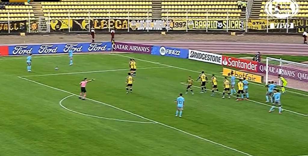 El tiro libre magistral de Sebastián Rodríguez ante Deportivo Táchira