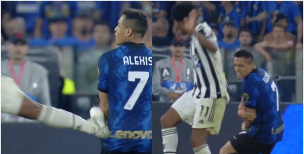 Madness in the Coppa Italia: Cuadrado kicked Sánchez at arms' height