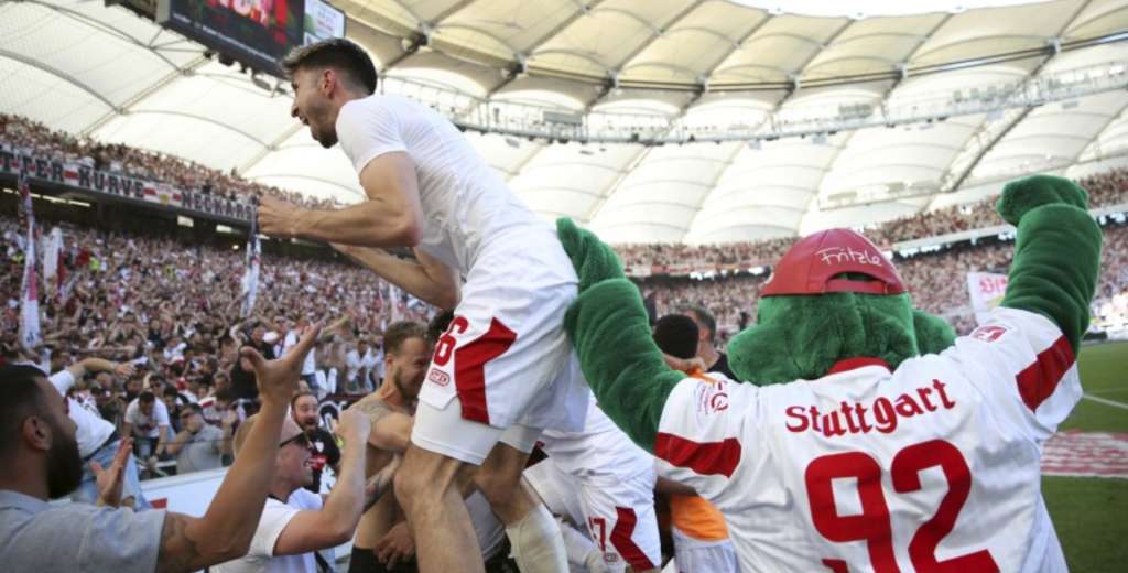 Un milagro: Stuttgart metió un gol de cabeza al 92' y se salvó del descenso