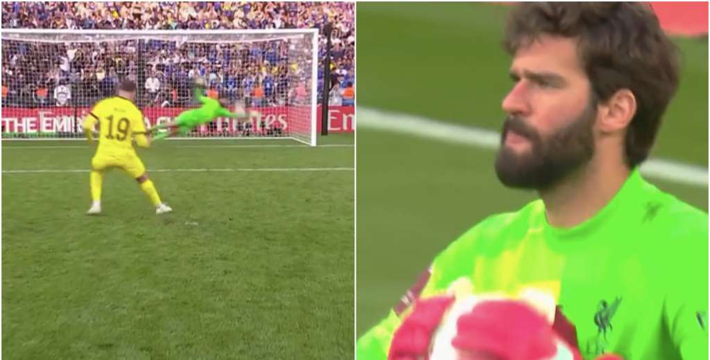 Alisson bestia: le atajó el penal a Mason Mount y Liverpool ganó la FA Cup