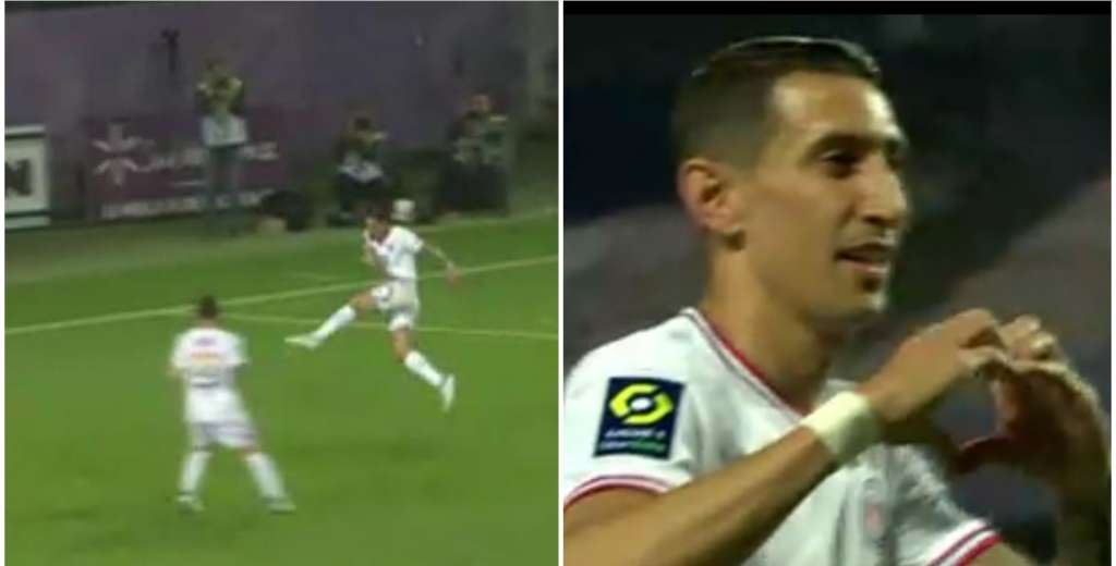 Mensaje a la dirigencia: Di María convirtió un brutal golazo de volea