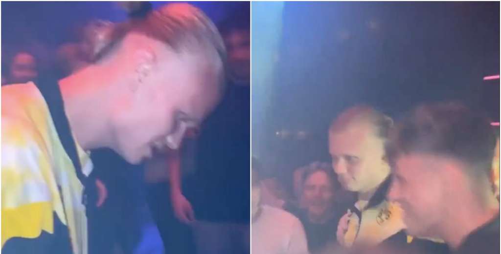 Haaland descontrolado en una disco: fue a bailar con la ropa del Dortmund