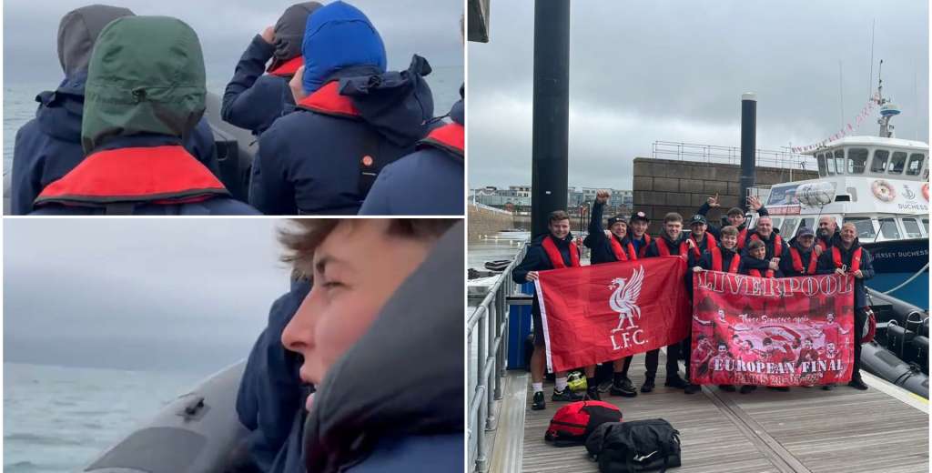 A la final como sea: fanáticos del Liverpool viajaron en lancha a París