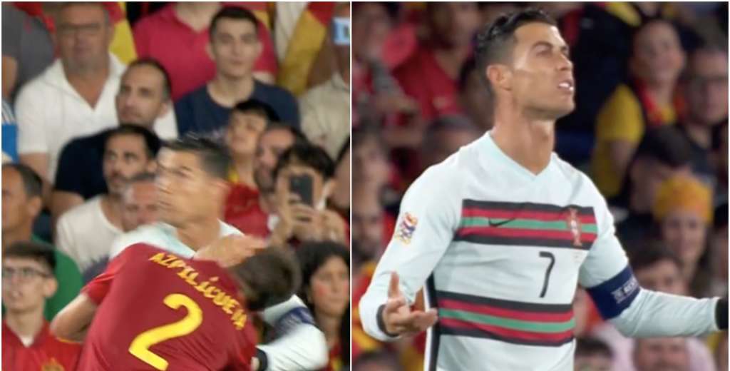 Cristiano sin filtro: Azpilicueta lo fue a marcar y se comió un manotazo