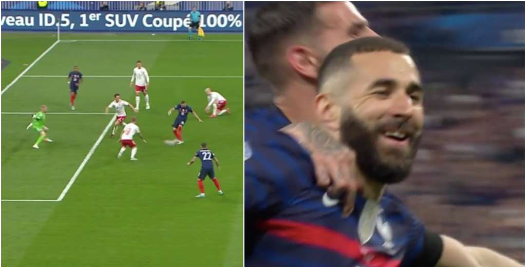 Es imparable: el tremendo golazo que metió Benzema contra Dinamarca