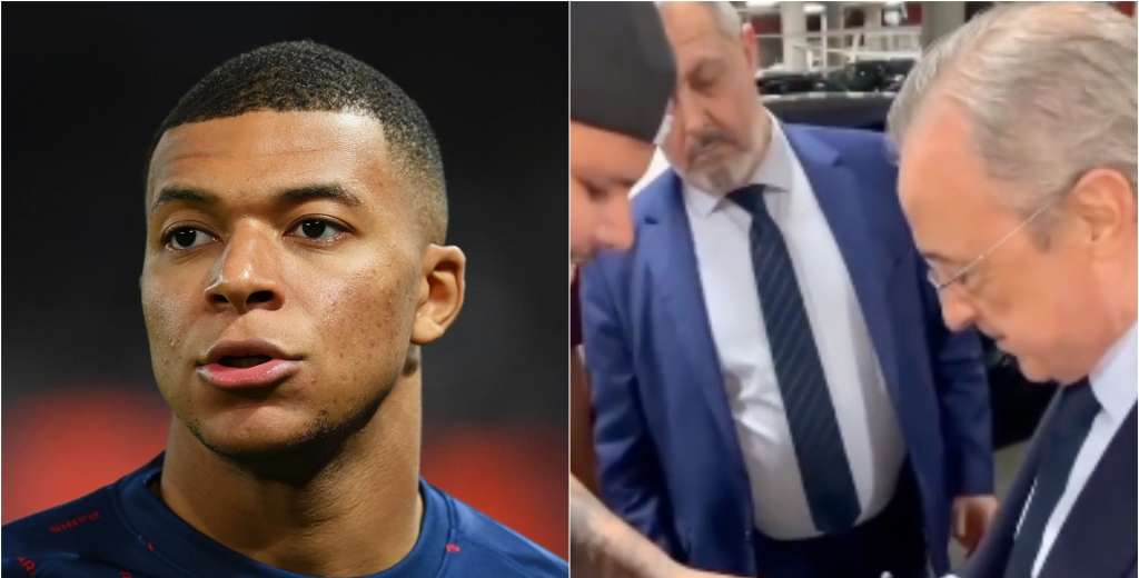 Florentino no sabía que lo filmaban y lo liquidó a Mbappé con una frase sola