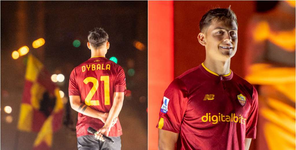 La memorable presentación de Dybala en la Roma: 10 mil hinchas en la calle