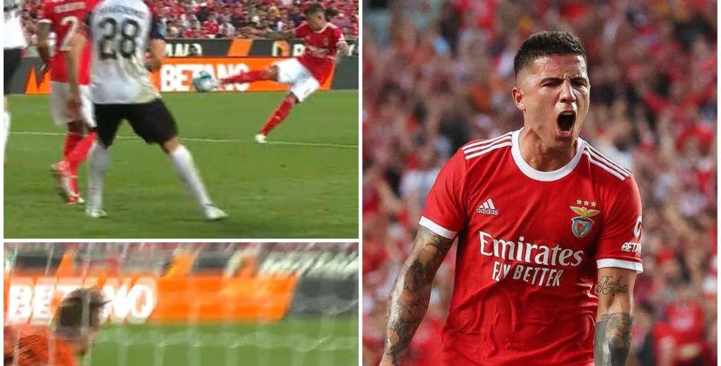 Mientras River lo extraña, Enzo Fernández debuta con un golazo en Benfica