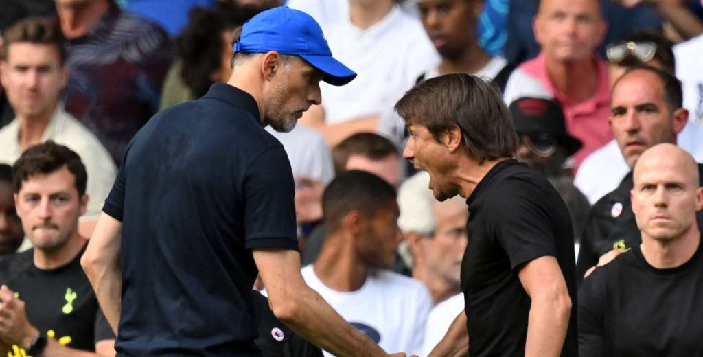 Otro escándalo: Conte lo saludó mal a Tuchel y casi se agarran a golpes