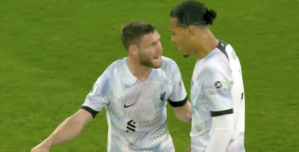 Qué momento: Milner enfureció y le dijo de todo a Van Dijk