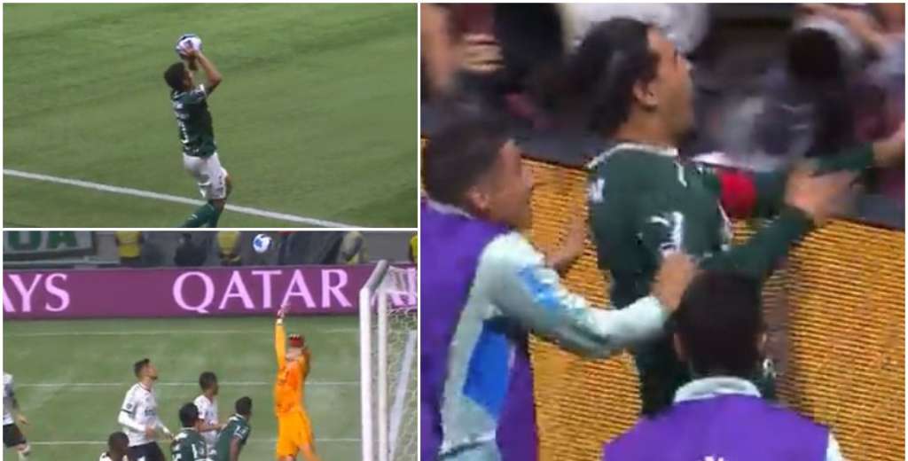 Insólito por completo: Palmeiras hace un gol de lateral