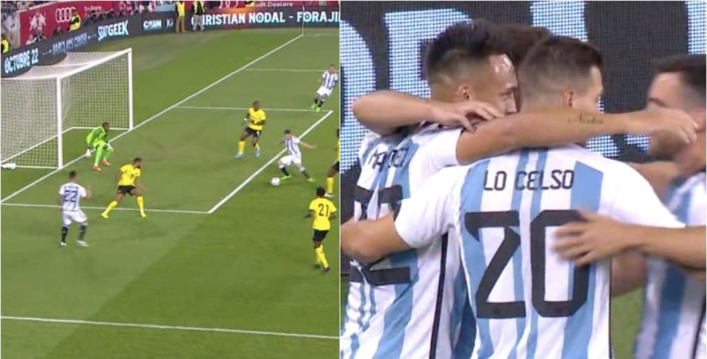 Una dupla que ilusiona: Lautaro limpió rivales y Julián Álvarez la mandó a guardar