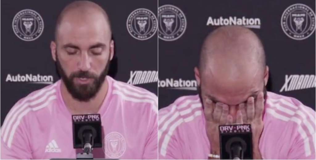 Higuain couldn't hold back the tears as he announces his RETIREMENT