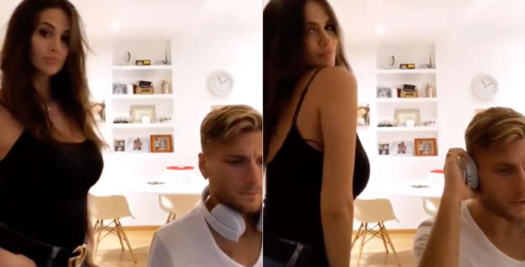 Ciro Immobile juega al FIFA mientras ignora a su espectacular esposa