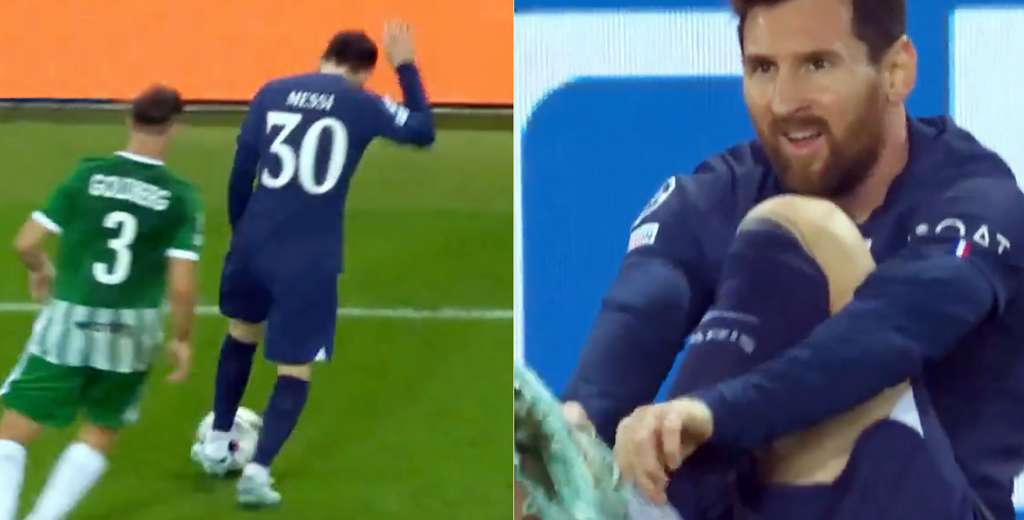 Casi nos agarra un infarto: Messi paró, pero para acomodarse los botines