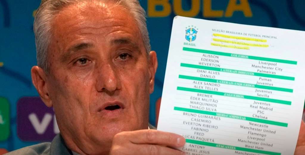 La bomba de Tite: es el mejor de su club y se quedó afuera de Qatar 2022