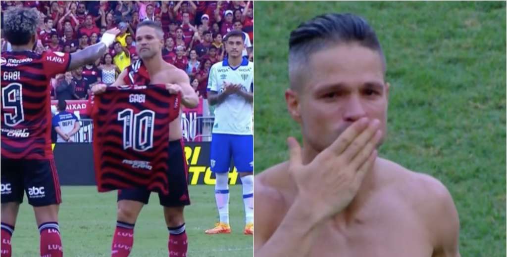 Esto es grandeza: Diego Ribas se retiró, pero antes, le dejó la 10 a Gabigol