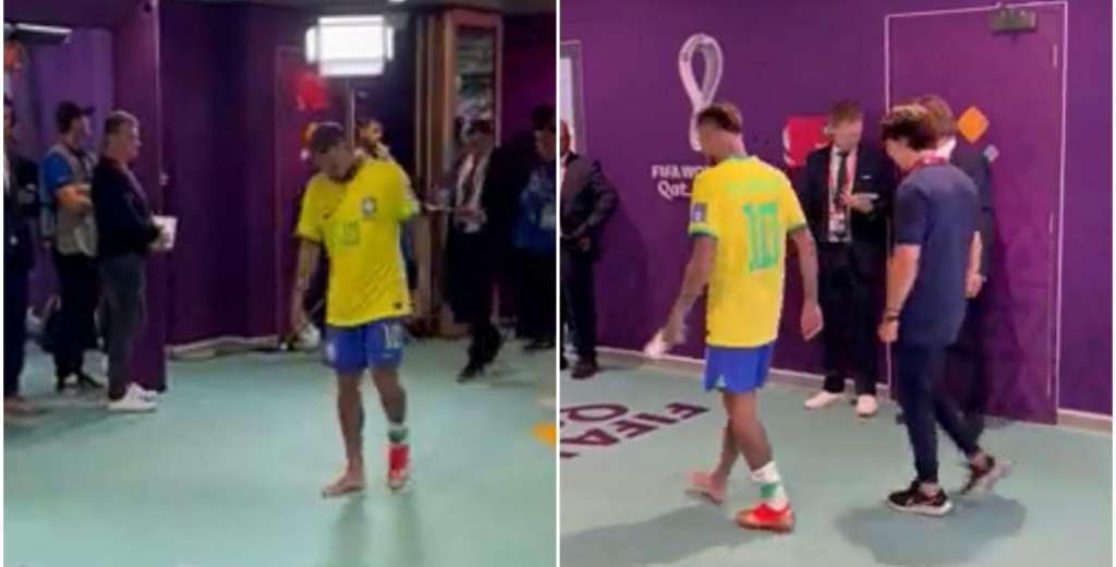 Dramático: Así se fue Neymar del estadio 