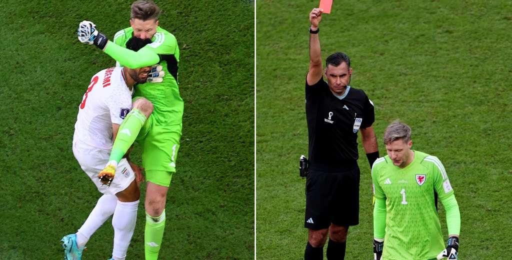 ¡Que patadón! Wayne Hennessey se fue expulsado por esta acción