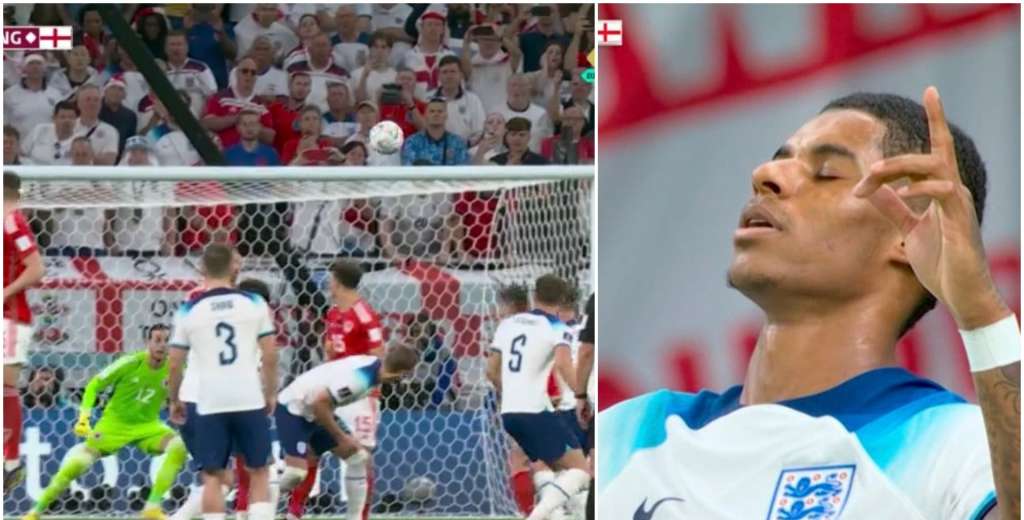 Infernal: Rashford la puso al ángulo y marcó un golazo en el Inglaterra-Gales