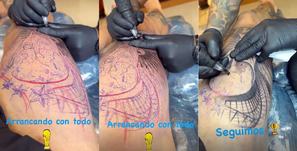 Se hizo este tatuaje de la Copa y avisó: "Sigo en la selección Argentina"