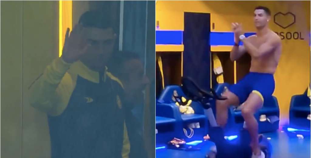 Cristiano dejó el palco en pleno partido: se fue al vestuario a entrenar...