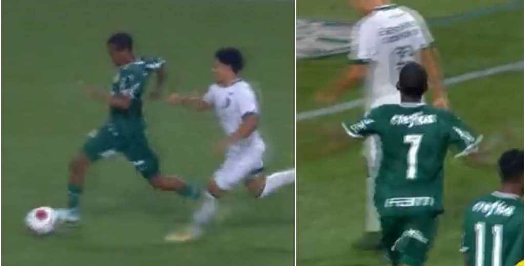 Limpió los rivales como conos: juega en Palmeiras, tiene 15 años y su apodo es "Messinho"