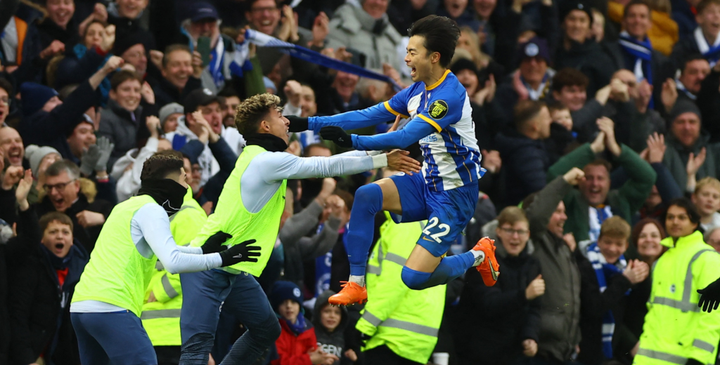 El Brighton eliminó al Liverpool de la FA Cup con un golazo de Mitoma sobre la hora