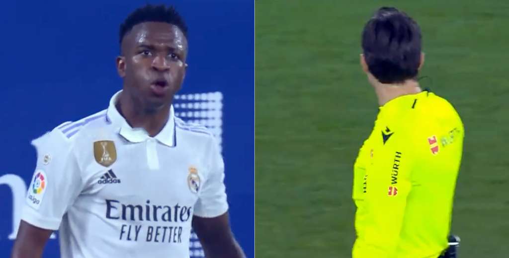 Increíble pero real: Vinicius insulta en la cara al árbitro y no pasa nada