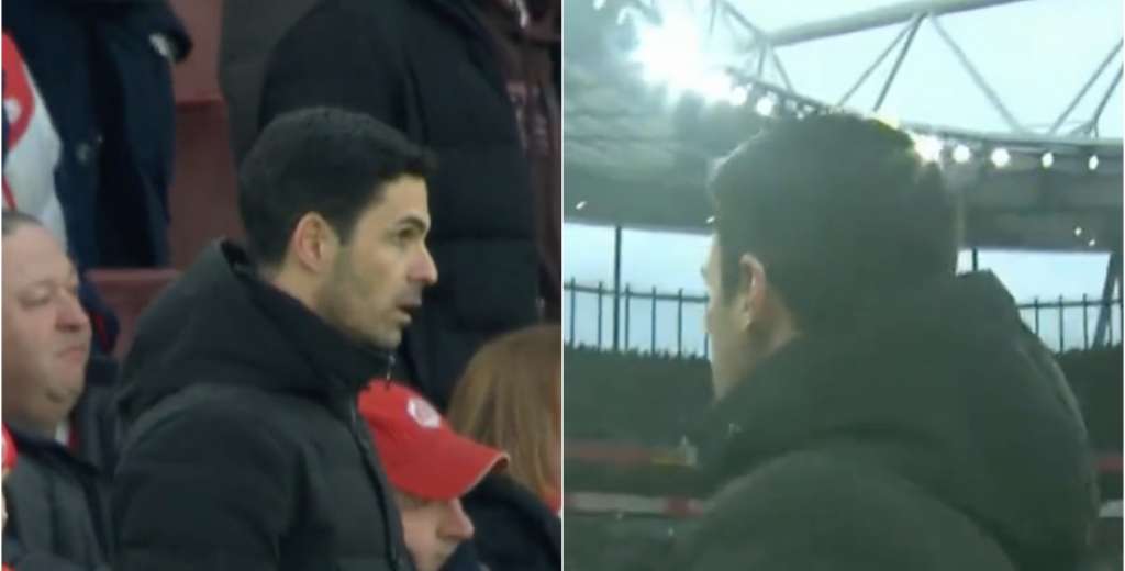 Arteta, totalmente descontrolado: su reacción al ver el golazo de Nelson al 97