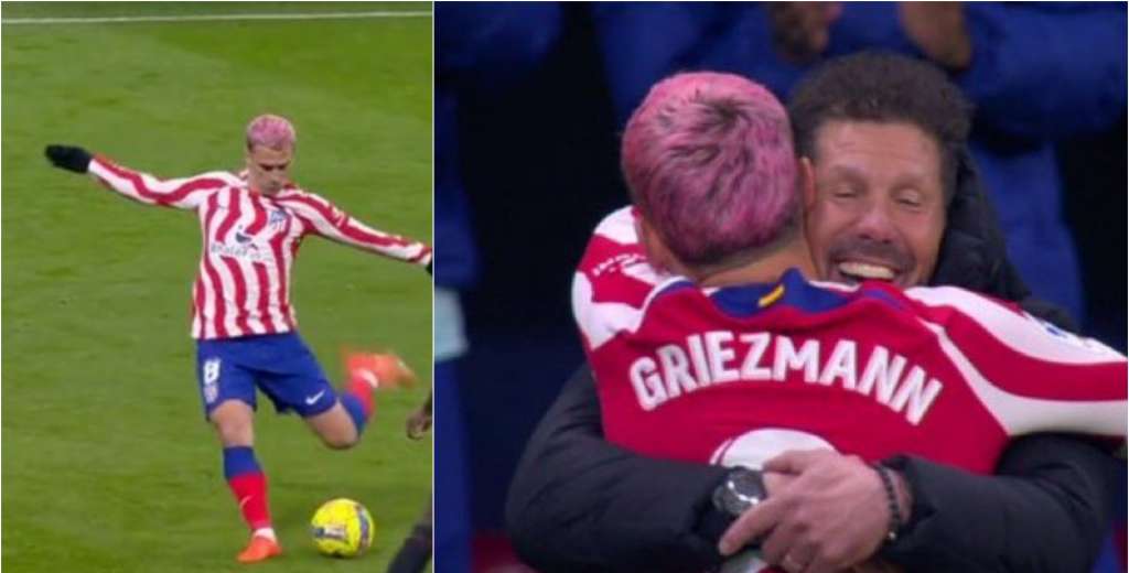 Griezmann le pegó desde 23 metros, sacó un misil y lo festejó con Simeone