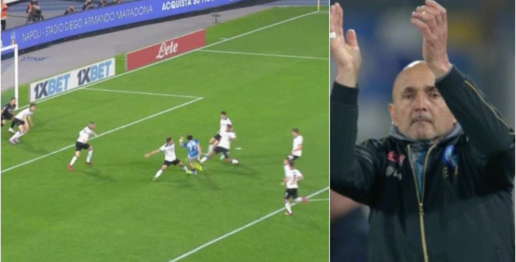 Spaletti se puso de pie y aplaudió: Kvaratskhelia y un gol infernal contra siete