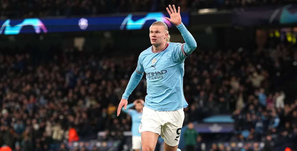 Histórico: Haaland metió 5 goles y el City goleó 7-0 en la Champions