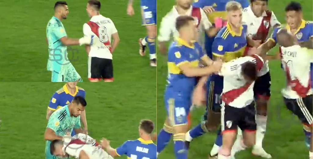 Furia total: El momento en que empieza la pelea entre Boca y River