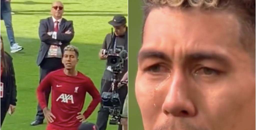 Esto te romperá el corazón: Firmino llorando frente a la hinchada de Liverpool