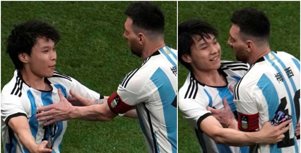 Saltó al campo, le dio un abrazo a Messi y se lo llevaron de la peor forma