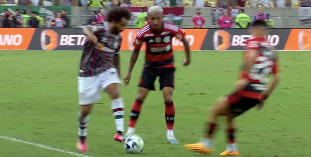 Tremendo: Marcelo metió un caño brutal contra Flamengo y lo bajaron