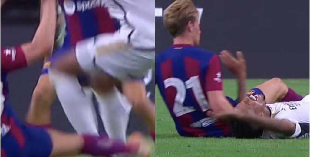 Lo que jamás pensamos ver: la tremenda patada de Frenkie De Jong a Militao