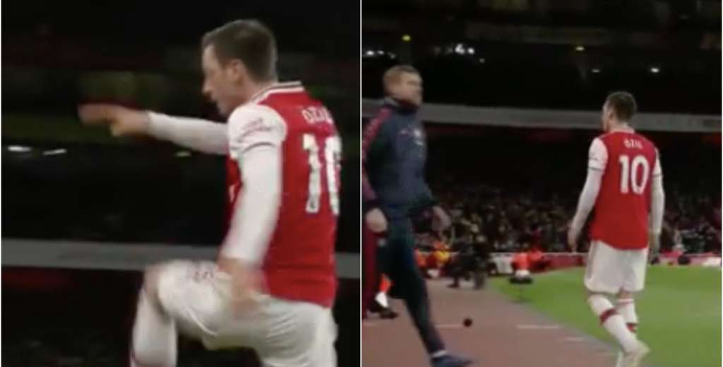 Ozil jugó su último partido en el Arsenal y la hinchada lo silbó como nunca