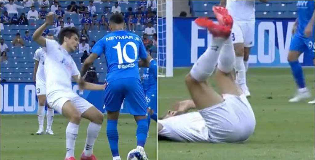 Neymar siendo Neymar: empujó a un rival y le tiró un pelotazo en el suelo