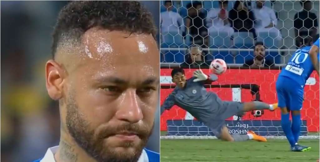 A Neymar no le sale nada: le taparon un penal tremendo con una sola mano