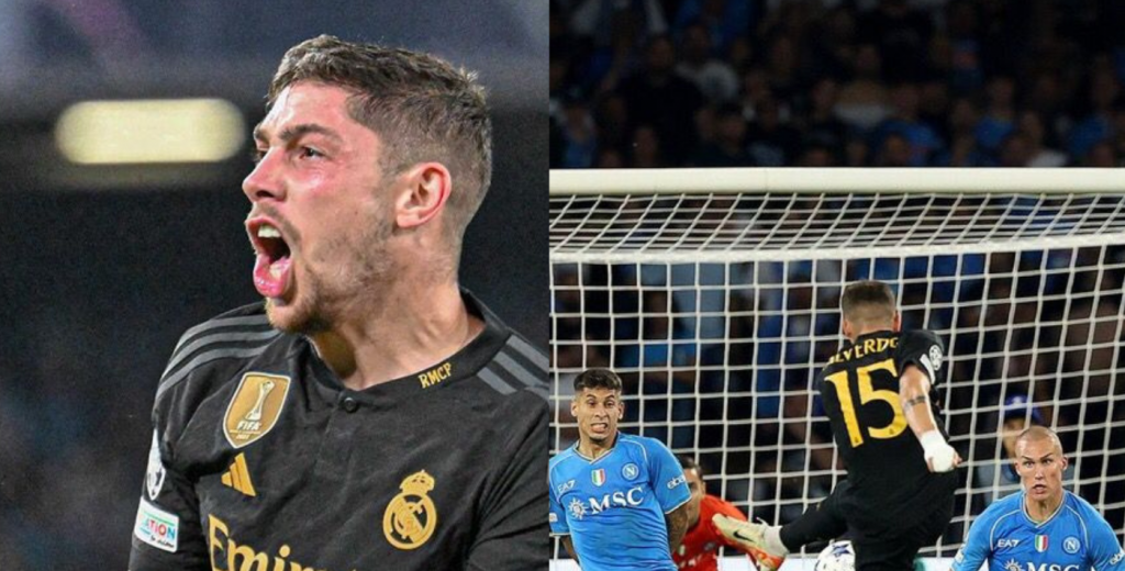 Fede Valverde sacó un bombazo para la victoria de Real Madrid ante Napoli