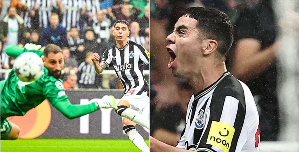 Almirón y el gol que esperó siempre Newcastle: le voló el arco a Donnarumma