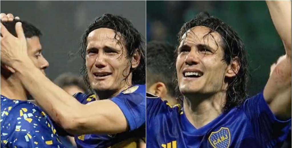 Ni en PSG ni Napoli se mostró así: el llanto de Cavani con Boca ante Palmeiras