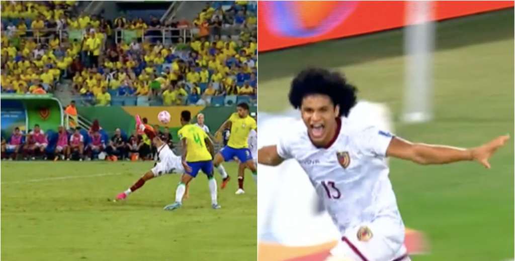 Venezuela le amarga la noche a Brasil con un increíble golazo de chilena