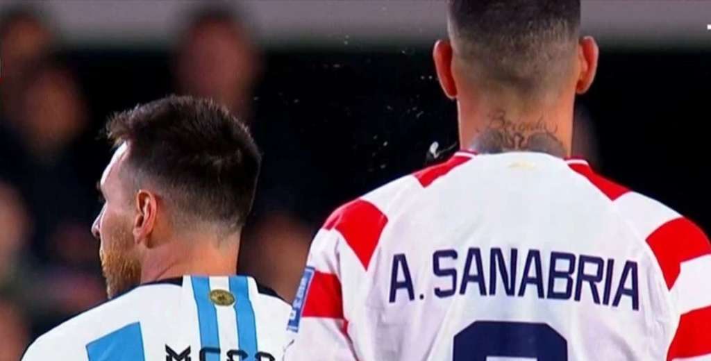 La verdadera imagen: al final Sanabria tenía razón y no escupió a Messi