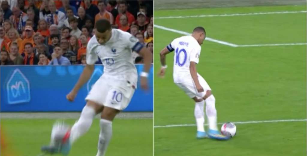 Mbappé desquiciado: le pegó a colocar y le voló el arco a Países Bajos