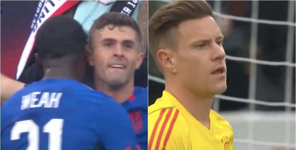 Ter Stegen quedó duro, ni la vio: el golazo que le metió Pulisic desde 25 metros